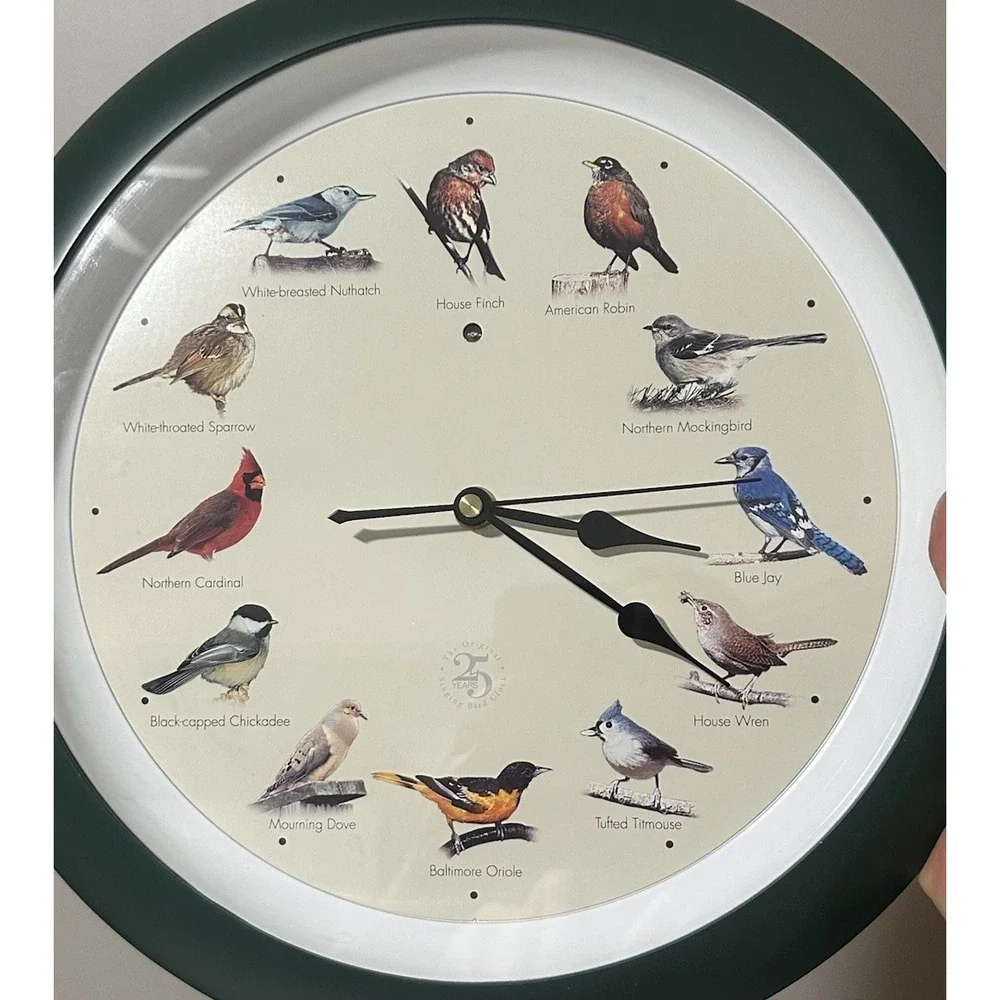 Limited Edition 25th Anniversary Singing Bird Wall Sound Clock, 13